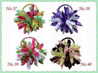16 Boutique Girl 3 inch Corker hair bow Pony elastic 72 No. B9A