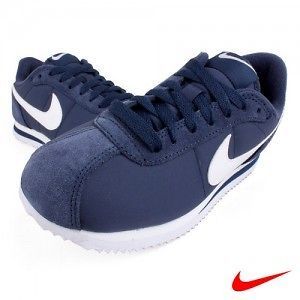 Nike CORTEZ 07 NYLON(GS) Navy/White Women Shoes All Sz