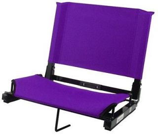 Stadium Chair Canvas Steel Frame Case Lot Of 6 Purple