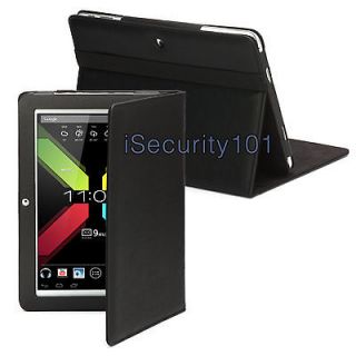 Black Leather Stand Cover Case 4 Ampe A10 Dual Core 10.1 Sanei N10