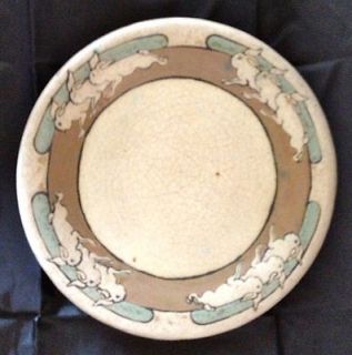 Saturday Evening Girls SEG Art Pottery 3 Color Rabbit Plate (galner)