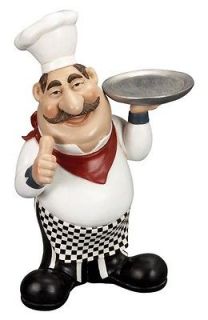 New 15 French Fat Chef With Serving Tray And Thumbs Up
