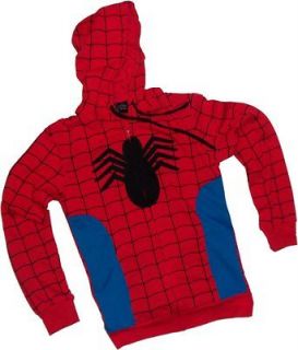 New Halloween Costume Marvel Comics Hoody Spiderman Red Hero Full Zip