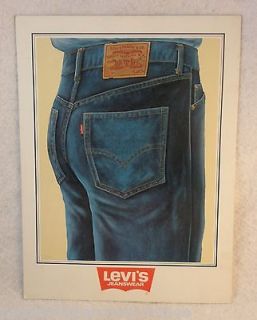 Vintage Levis Jeans General Store Counter Top Advertising Display