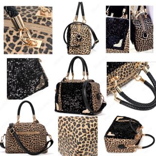 Luxury womens Tote/Shoulder Hand Bag Lady Leopard Fashion Style