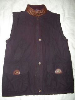 MICHAEL MORTELL COUNTRY Oilskin vest w/leather trimMM