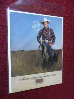 Print Ad Wrangler Jeans ~ George Strait Country Western Music Star