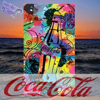 Coca Cola Ink Splatter   Beach Towel 75 x 150cm   Great for the Beach