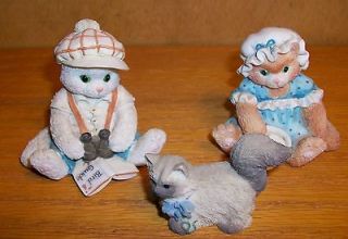 Figurines 1994 Himalayan 1997 Observant Finicky Cats Calico Kittens