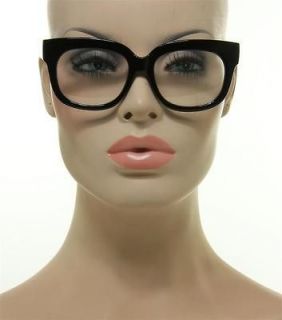 New Black Frame Cool Bookworm Nerd Look Fashion Eyeglasses Mens Women