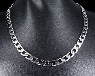 19 5mm 18K white gold plated XP Cuban Link Necklace