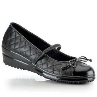 SFC Shoes for Crews Allure Black Leather Womens 3604 Size 8.5 / 39 $