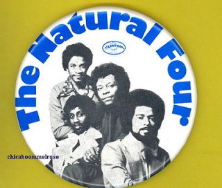 Natural Four The 1972 OFFICIAL pinback button badge SS Curtis Mayfield