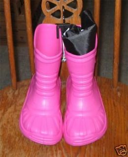Crocs Georgie Boots w/bag Fuschia Hot Pink Womens 6 NWT NEW Rain boots