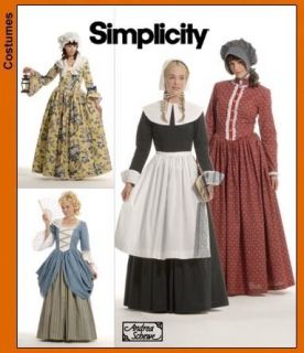 Simplicity 3723 Pilgrim Colonial Dress Costume Pattern