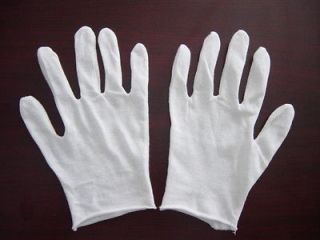 Pair White Lisle Cotton Inspection Gloves   Ladies  100% Cotton, NEW