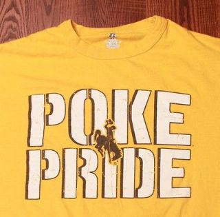 Wyoming Poke Pride Ragtime Cowboy Joe Yellow NCAA T Shirt XL