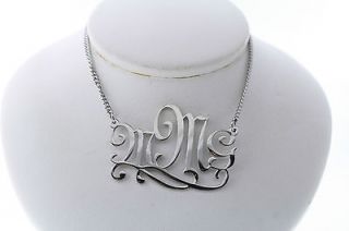 Personalized Initial Name 20 Long Necklace In Stainless Steel MMG