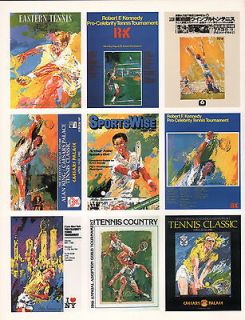 NEIMAN BOOK PLATE PRINT MONTAGE OF TENNIS POSTERS AND MAGAZINE COVE