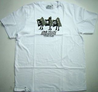 LRG LIFTED RESEARCH GROUP MENS T SHIRT WHITE DEGENERATES LOGO XXXX