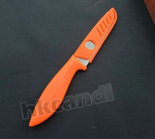 Orange fruit knife steel Survival kinves Camping knife kitchen tools