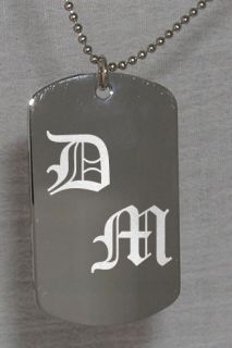 Custom Initials Dog Tag Necklace YOUR PHOTO