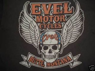 Junk Food Evel Knievel Cycles T Shirt Men Black Small