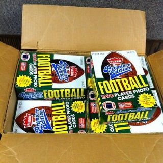 Newly listed 1990 Fleer Football 24 Boxes With 36 Wax Packs Emmit