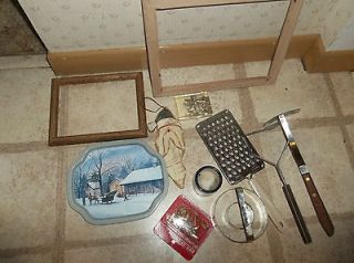 lot picture frames,mashers,grater,doughnut cutter, head wrap,& more