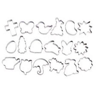 Wilton Easter 18 pc Metal Cookie Cutter Collection Set Cross Butterfly