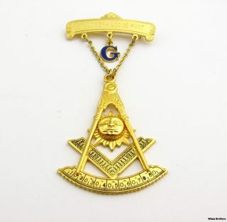PAST MASTER   Vintage St Joseph Lodge Jewel Masonic Medal Sun Quadrant