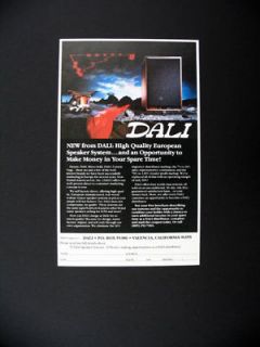 Dali Speaker Speakers Distributor Opps 1984 print Ad