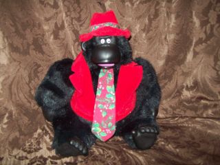 Toys Black Gorilla Christmas Blues Singing & Moving Stuffed Animal