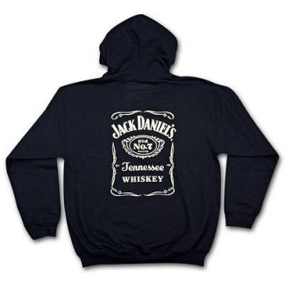 Jack Daniels Classic Label Pullover Black Graphic Hoodie Sweatshirt