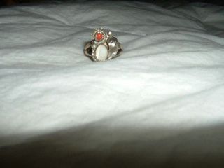 Newly listed SOUTHWESTERN SILVER RING WITH TWO STONES VINTAGE JEWLERY