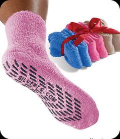 Men / Women Non Skid / Slip resistant Hospital Socks with treads or