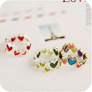 One Pc Lovely Cute Multi Little Heart 16mm Ring Girl Gift 4 Colores