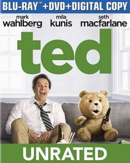 Ted (Blu ray Disc, 2012, 2 Disc Set, Unrated; Includes Digital Copy