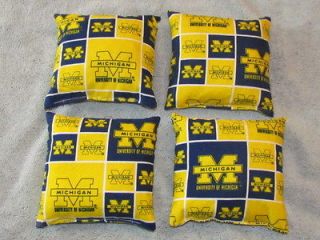 Wolverines   NCAA Football Custom Corn Hole Bags set of 4 bags