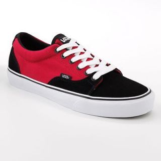 Vans Kress Skate Shoes Mens size 11 BLACK RED suede