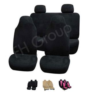 FH FB105 1114 Suede Car Seat Covers Airbag Ready & Split Bench Black