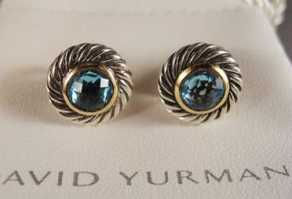David Yurman Blue Topaz Cookie Earrings