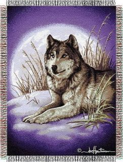 Brothers Wolf Moon 48 x 60 Tapestry/Wall Hanging/Throw Blanket