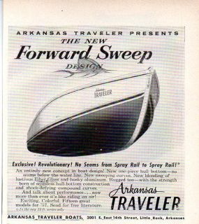 1957 Vintage Ad Arkansas Traveler Forward Sweep Design Boats Little