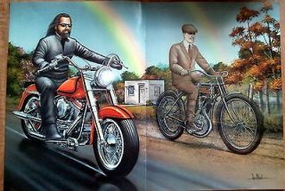 David Mann Centerfold Poster Easy Rider October 1993 Biker Art