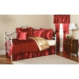 GORGEOUS RED AND GOLD DAYBED COMFORTER SET