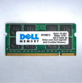 1GB PC2 5300 DDR2 SDRAM SODIMM DELL CERTIFIED LAPTOP MEMORY A+++