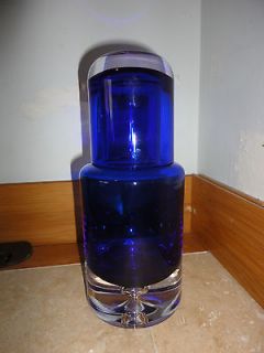 Vintage Blue Bedside Water Decanter