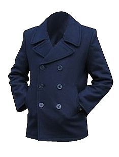 US Navy Style Wool PEA COAT   XXL (48 inch)   Military Deck Jacket