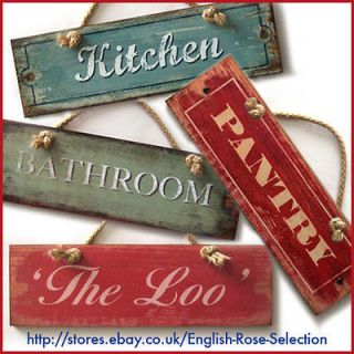 PLAQUE* HANGER New Retro Door Sign Pantry Kitchen Bathroom Loo Home
